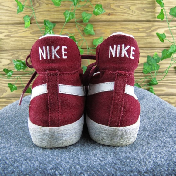 Nike Blazer Mid Team Men Sneaker Shoes Red Leather Lace Up Size 11 Medium - Picture 6 of 10